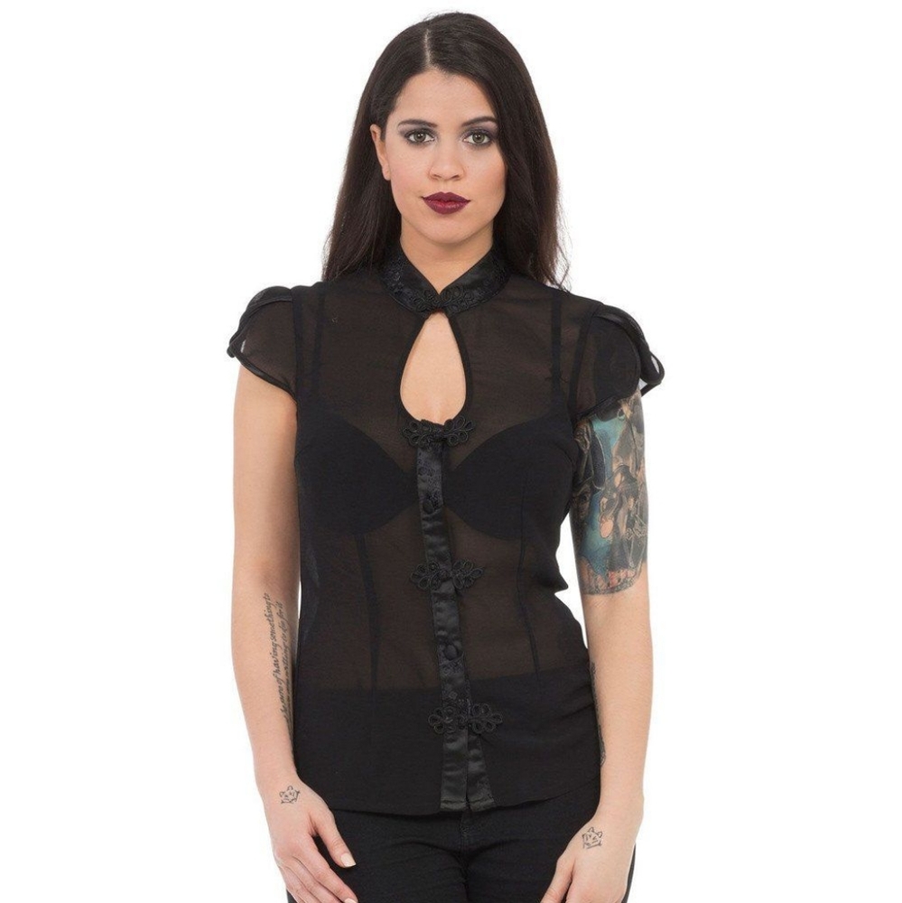 Black Sheer Gothic Blouse
